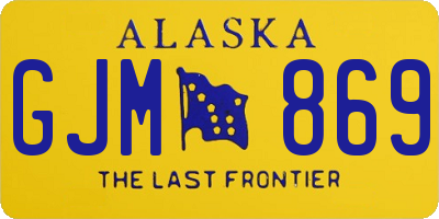 AK license plate GJM869