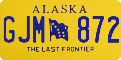 AK license plate GJM872