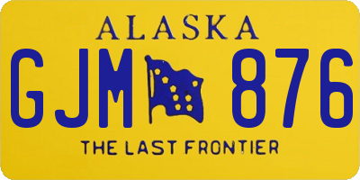 AK license plate GJM876