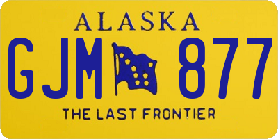AK license plate GJM877