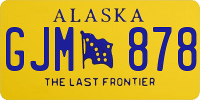 AK license plate GJM878