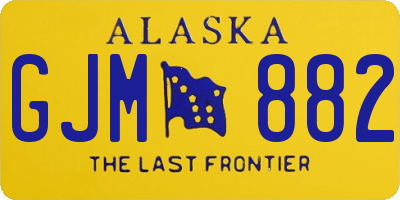 AK license plate GJM882
