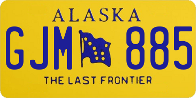 AK license plate GJM885