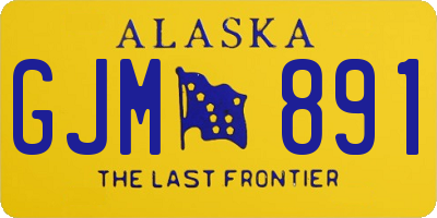 AK license plate GJM891