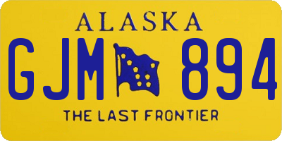 AK license plate GJM894