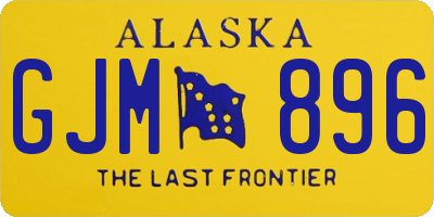 AK license plate GJM896