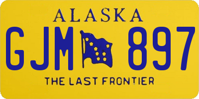 AK license plate GJM897