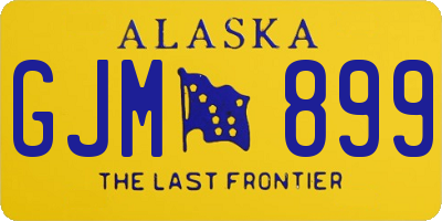AK license plate GJM899