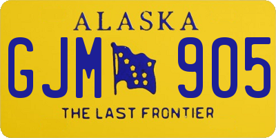 AK license plate GJM905