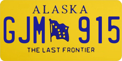 AK license plate GJM915
