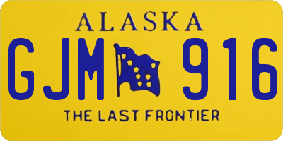 AK license plate GJM916