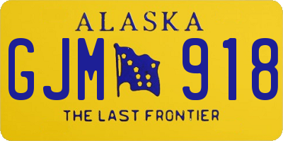 AK license plate GJM918