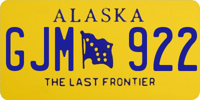 AK license plate GJM922