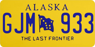AK license plate GJM933