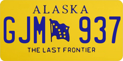 AK license plate GJM937