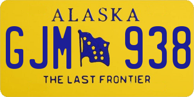 AK license plate GJM938