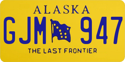 AK license plate GJM947