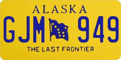 AK license plate GJM949