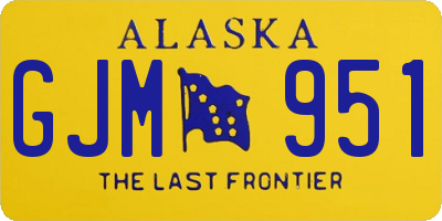 AK license plate GJM951