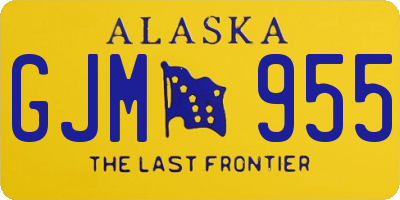 AK license plate GJM955