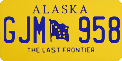 AK license plate GJM958