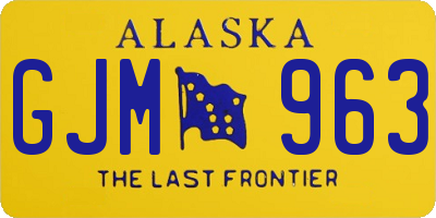 AK license plate GJM963