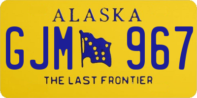 AK license plate GJM967