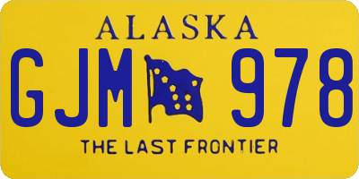 AK license plate GJM978