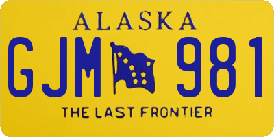 AK license plate GJM981