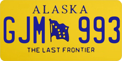 AK license plate GJM993