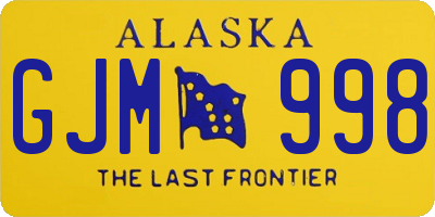 AK license plate GJM998