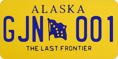 AK license plate GJN001