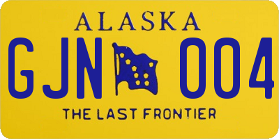 AK license plate GJN004