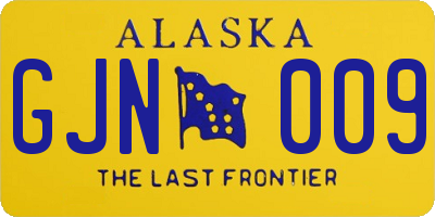 AK license plate GJN009