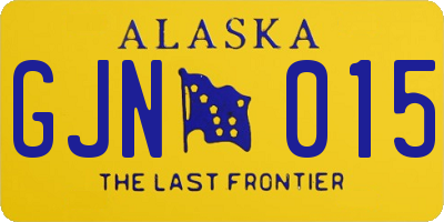 AK license plate GJN015