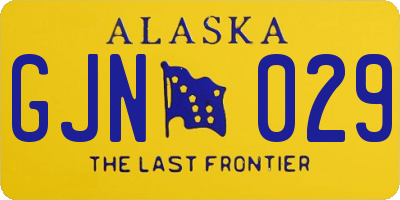 AK license plate GJN029