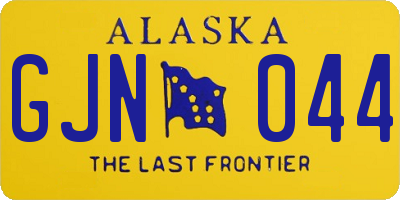 AK license plate GJN044