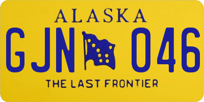 AK license plate GJN046