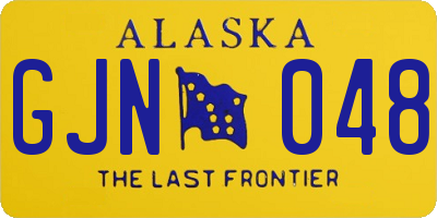 AK license plate GJN048