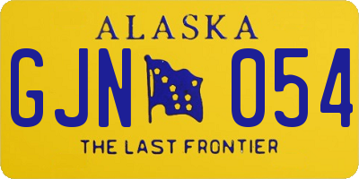 AK license plate GJN054