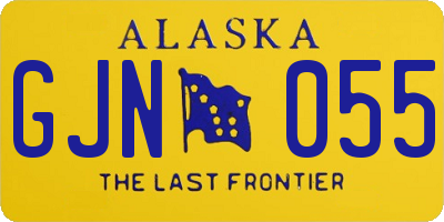AK license plate GJN055