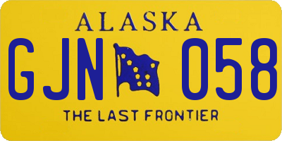 AK license plate GJN058