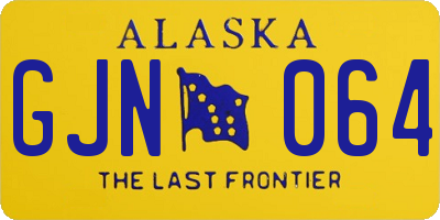 AK license plate GJN064