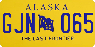 AK license plate GJN065