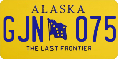 AK license plate GJN075