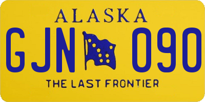 AK license plate GJN090