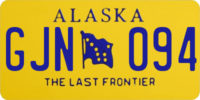 AK license plate GJN094