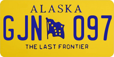 AK license plate GJN097