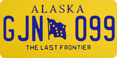 AK license plate GJN099