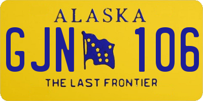 AK license plate GJN106